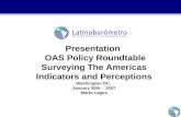 Presentation OAS Policy Roundtable Surveying The Americas Indicators and Perceptions Washington DC, January 30th - 2007 Marta Lagos GRAFICOS 2005_CON ESTRUCTURA.