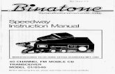 Binatone speedway CB radio User Instruction manual