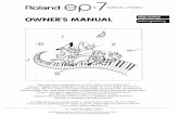 Roland Ep-7 Manual