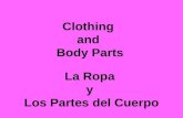 Clothing and Body Parts La Ropa y Los Partes del Cuerpo.