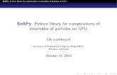 EnSPy: Python library for computations of ensembles of particles on GPU