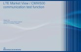 RSTWS LTE Market View CMW500 Communication Test Function