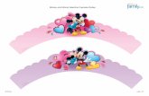 Saias de Cupcakes Mickey e Minnie