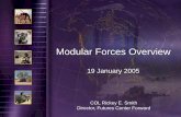 Army Modular Forces Overview