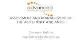 Acute Ankle and Knee Lecture to Gps