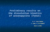 M. P. Asta Andrés J. Cama, G. De Giudici (Abril de 2005) Preliminary results on the dissolution kinetics of arsenopyrite (FeAsS)