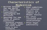 Characteristics of Modernism
