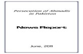 Monthly News Report - Ahmadiyya Persecution in Pakistan - June, 2011