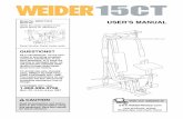 Weider 15CT Plate Loader Home Gym Manual