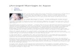 Arranged Marriages in Japan