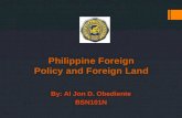 Philippine Foreign Policy and Foreign Land-HUM17
