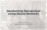Handwriting Recognition Using Neural Networks