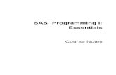 SAS Programming I - Essentials