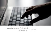 Assignment 3 | MLA Citation 11/1/11. Agenda Talk about paper 3 progress finding sources interviews ELI Review Details MLA Citation basics MLA (ex)citing.