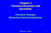 LecturePLUS Timberlake1 Chapter 5 Chemical Reactions and Quantities Chemical Changes Balancing Chemical Equations.