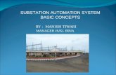 BY : MANISH TIWARI MANAGER (S/S), BINA SUBSTATION AUTOMATION SYSTEM BASIC CONCEPTS.