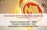 MINISTRY OF INTERNATIONAL TRADE AND INDUSTRY MALAYSIA Ministry of International Trade and Industry (MITI) Malaysia DIALOGUE WITH BUSINESS COUNCILS 21 JANUARY.