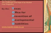 The Prenatal Promise: The Challenges and Hope of an Alcohol Free Pregnancy By the: T exas O ffice for P revention of D evelopmental D isabilities .