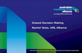 Shared Decision Making Rachel Yates, AML Alliance.