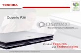 Copyright © 2005 Toshiba Corporation. All rights reserved. Product Features and Technologies Qosmio F20.