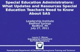 Pennsylvania Department of Education, Pennsylvania Training and Technical Assistance Network Special Education Administrators: What Updates and Resources.