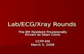 Lab/ECG/Xray Rounds The EM Resident Provisionally Known as Sean Caine CCFP-EM March 5, 2008.