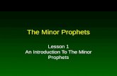 The Minor Prophets Lesson 1 An Introduction To The Minor Prophets.
