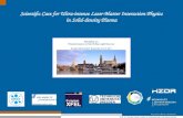 Text optional: Institutsname Prof. Dr. Hans Mustermann  Mitglied der Leibniz-Gemeinschaft Scientific Case for Ultra-intense Laser-Matter Interaction.