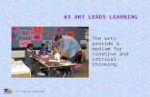 Art as a Way of Learning® #3 ART LEADS LEARNING The arts provide a medium for creative and critical thinking.