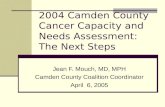 2004 Camden County Cancer Capacity and Needs Assessment: The Next Steps Jean F. Mouch, MD, MPH Camden County Coalition Coordinator April 6, 2005.