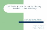 Based on "Building Academic Vocabulary; Teacher's Manual" by Robert J. Marzano and Debra J. Pickering 6 Step Process to Building Academic Vocabulary Original.