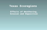 Texas Ecoregions Effects of Weathering, Erosion and Deposition.