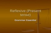 Reflexive (Present tense) Grammar Essential. Reflexive Verbs/Infinitives There are two categories for all infinitives. There are reflexive and non-reflexive.