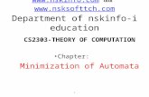 Www.nskinfo.com &&  Department of nskinfo-i education CS2303-THEORY OF COMPUTATION Chapter: Minimization.