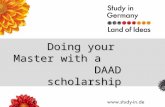 Doing your Master with a DAAD scholarship. Title of Presentation | Seite 2 1.faculty-building (to be confirmed by your university) 2.Scholarship of excellence.