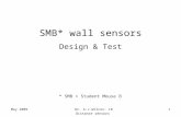 May 2009Dr. A.J.Wilcox: IR Distance sensors1 SMB* wall sensors Design & Test * SMB = Student Mouse B.