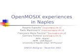OpenMOSIX experiences in Naples INFN - Napoli 1 INFM - UDR Napoli 2 University of Naples (Dept. Of Physics) 3 CINECA (Bologna) – November 2002 Rosario.