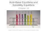 Acid-Base Equilibria and Solubility Equilibria Chapter 16 Copyright © The McGraw-Hill Companies, Inc. Permission required for reproduction or display.