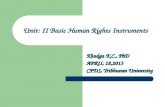 Unit: II Basic Human Rights Instruments Khadga K.C., PhD APRIL 18,2013 CPDS, Tribhuvan University.