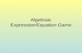 Algebraic Expression/Equation Game. 9 meters higher than altitude x.