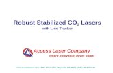 Www.accesslaserco.com 5603 47 th Ave NE, Marysville, WA 98270, USA 360-651-6141 Robust Stabilized CO 2 Lasers with Line Tracker Access Laser Company where.