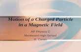 Motion of a Charged Particle in a Magnetic Field AP Physics C Montwood High School R. Casao.