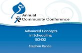 Advanced Concepts in Scheduling SCH02 Stephen Rando.