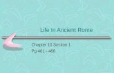Life In Ancient Rome Chapter 10 Section 1 Pg 461 - 468.
