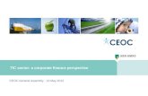 TIC sector: a corporate finance perspective CEOC General Assembly - 14 May 2012.