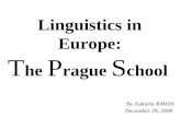 Linguistics in Europe: T he P rague S chool By Zakaria RMIDI December 29, 2009.