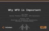 Why WFO is Important Joe Dean Senior Product Manager, WFO Solutions Stacey Lund Director of Technical Assistance, Mitchell International.