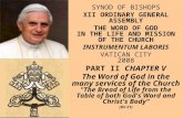 SYNOD OF BISHOPS XII ORDINARY GENERAL ASSEMBLY THE WORD OF GOD IN THE LIFE AND MISSION OF THE CHURCH INSTRUMENTUM LABORIS VATICAN CITY 2008 PART II CHAPTER.