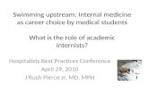 Swimming upstream: Internal medicine as career choice by medical students What is the role of academic internists? Hospitalists Best Practices Conference.