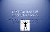 The 8 Methods of Characterization 8 different ways of looking at a character in a story.